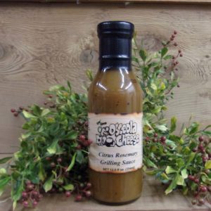 Citrus Rosemary Grilling Sauce, Osceola Cheese grilling sauce on a table