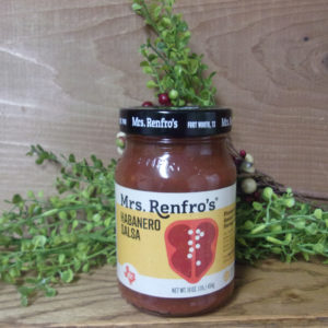Habanero Salsa, Mrs. Renfro's salsa jar on a table