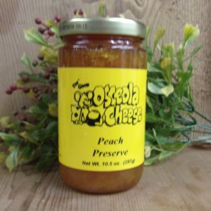 Peach Preserve, Osceola Cheese preserve jar on a table