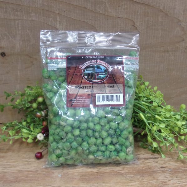 Roasted Green Peas, Backroad Country bag on a table