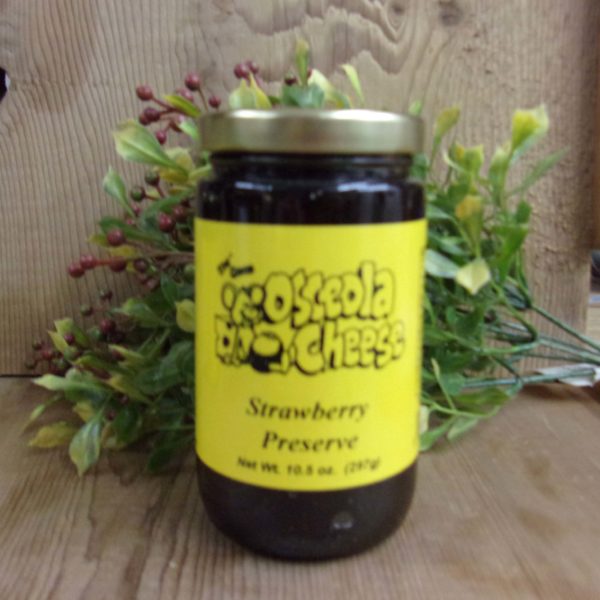 Strawberry Preserve, Osceola Cheese preserve jar on a table