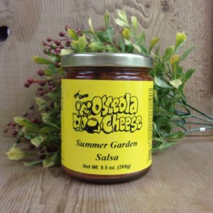 Summer Garden Salsa, Osceola Cheese salsa jar on a table