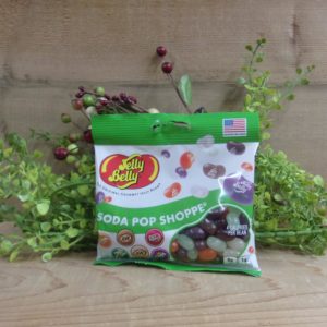 Soda Pop Shoppe Jelly Beans, Jelly Belly bag on a table
