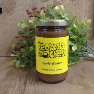 Apple Butter, Osceola Cheese butter jar on a table