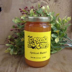 Apricot Butter, Osceola Cheese butter jar on a table