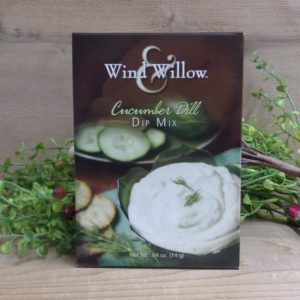 Cucumber Dill Mix, Wind and Willow dip mix box on a table