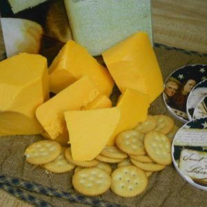 Hickory Smoked Colby Longhorn cheese blocks on a table