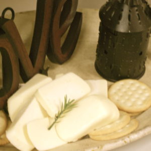 Hickory Smoked Havarti cheese blocks on a table